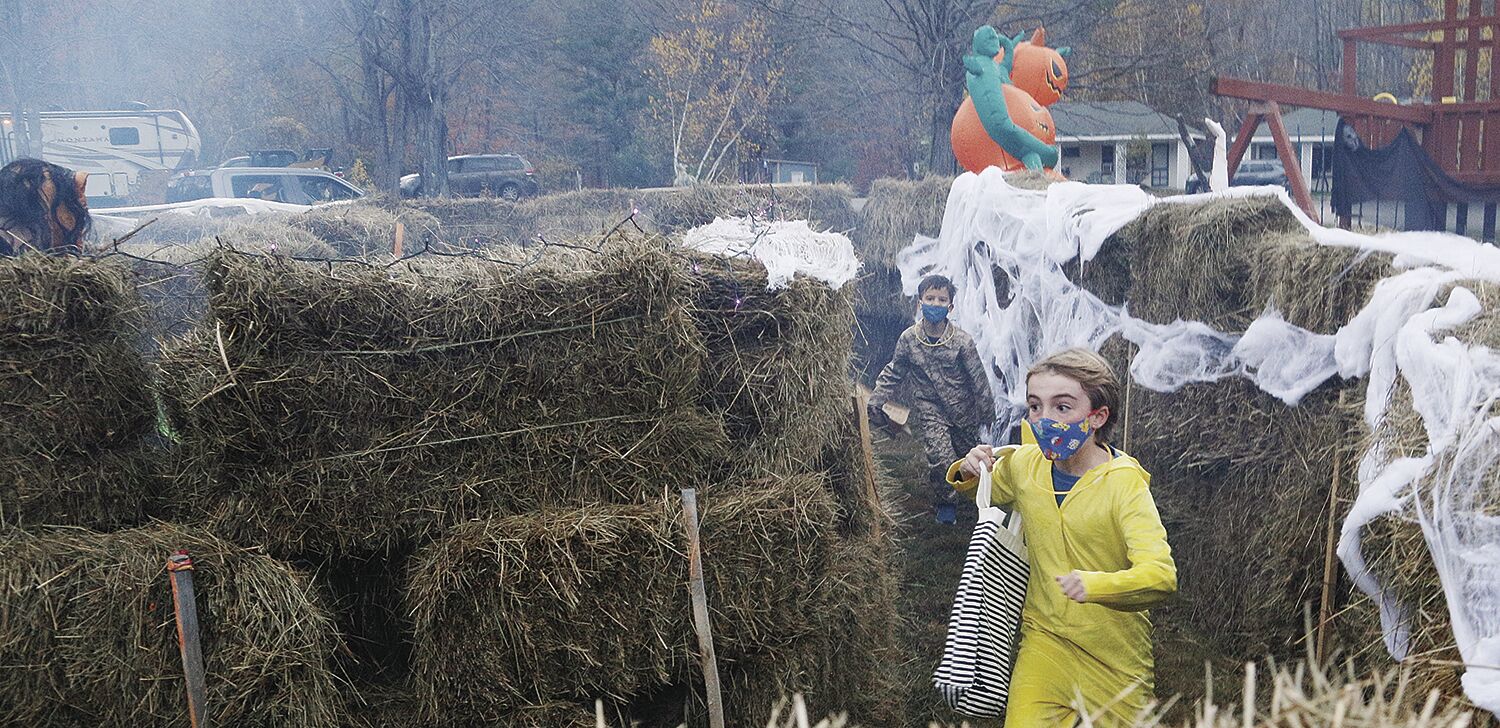 10-31-21 Halloween maze wide running